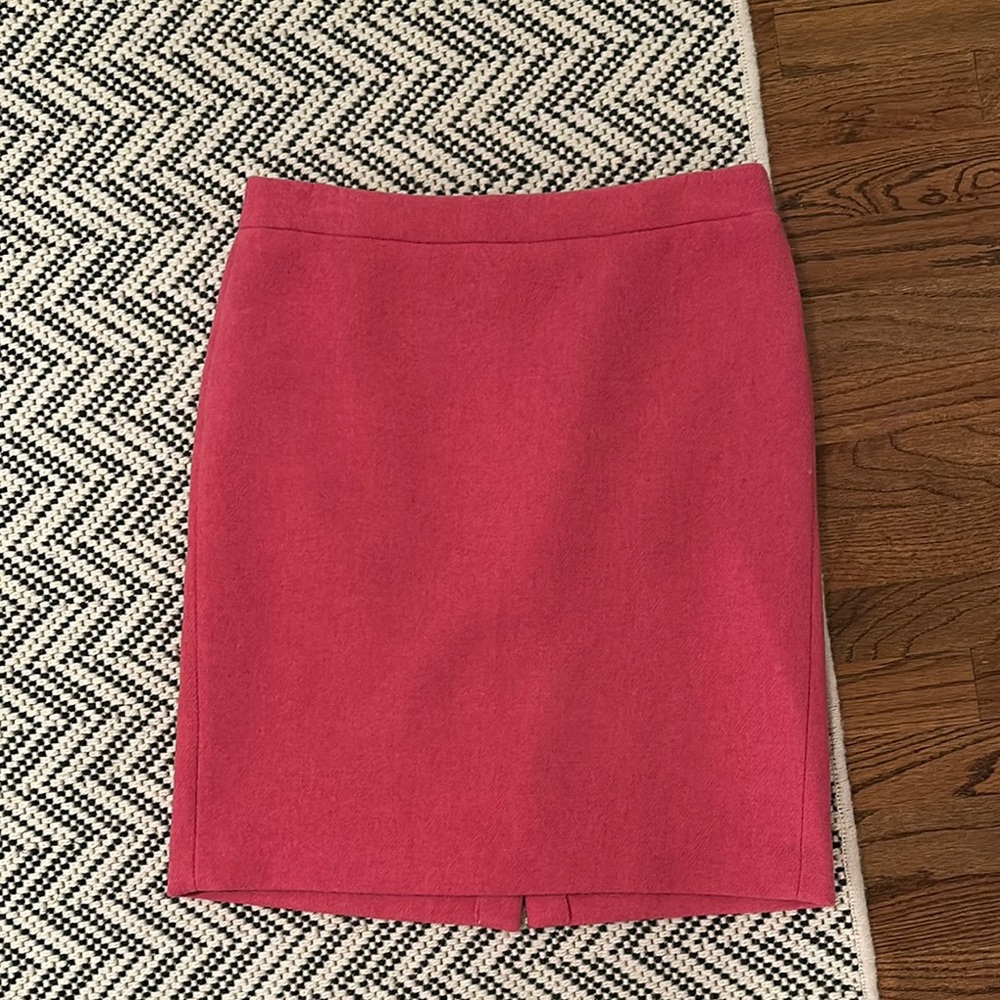 J. Crew Pink Wool Blend Skirt